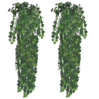 Lot de 2 plantes artificielles lierre vert 90 cm DEC021898