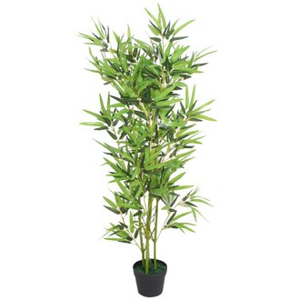 Plante artificielle avec pot bambou 120 cm vert DEC021937