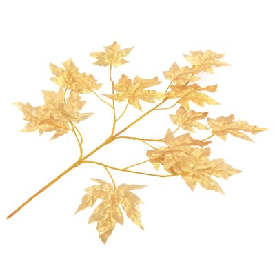 Lot de 10 branches feuilles artificielles d'érable doré 75 cm plastique DEC021963 - DEC021963 - 3001343469605
