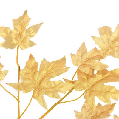 Lot de 10 branches feuilles artificielles d'érable doré 75 cm plastique DEC021963 - DEC021963 - 3001343469605