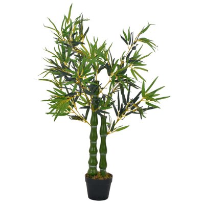 Plante artificielle avec pot bambou vert décoration intérieur 110 cm DEC022035 - DEC022035 - 3001335069608