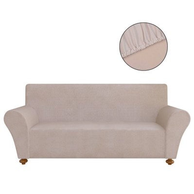 housse de canapé en polyester jersey extensible beige DEC022356 - DEC022356 - 3001300369603