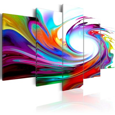 Tableau toile de décoration motif Rainbow swirl 100x50cm DEC110827 - DEC110827 - 3001253825683