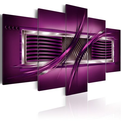 Tableau toile de décoration motif Rhythm of purple 100x50cm DEC110837 - DEC110837 - 3001252839889