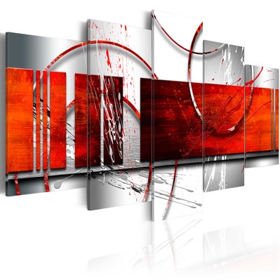 Tableau toile de décoration motif Accentuation thème rouge 100x50cm DEC110863 - DEC110863 - 3001250254998