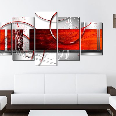 Tableau toile de décoration motif Accentuation thème rouge 100x50cm DEC110863 - DEC110863 - 3001250254998