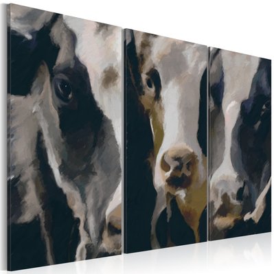 Tableau toile de décoration motif portrait vache 90x60cm DEC110479/2 - DEC110479/2 - 3001325366885