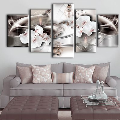 Tableau toile de décoration motif Orchidée parfumée 100x50cm DEC110190/2 - DEC110190/2 - 3001321049973