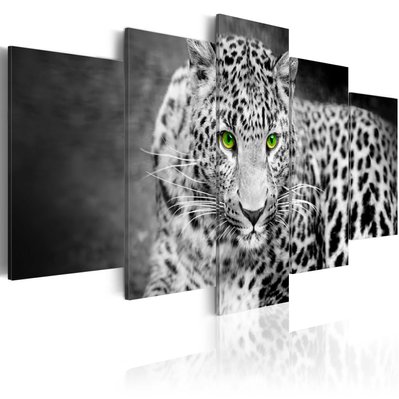 Tableau toile de décoration motif Leopard noir et blanc 100x50cm DEC110254/2 - DEC110254/2 - 3001314249984
