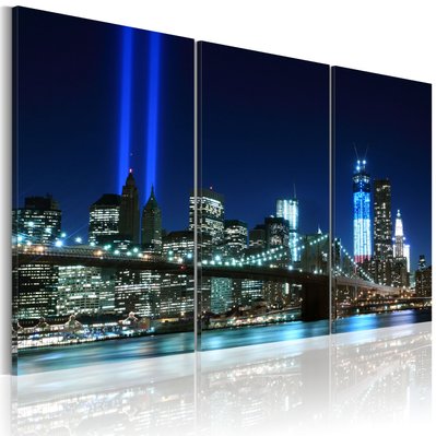 Tableau toile de décoration motif Lumières bleues à New York 120x80cm DEC110532 - DEC110532 - 3001283372492