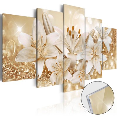 Tableaux en verre acrylique décoration murale motif Bouquet d'or 100x50 cm TVA110086 - TVA110086 - 3001525569604