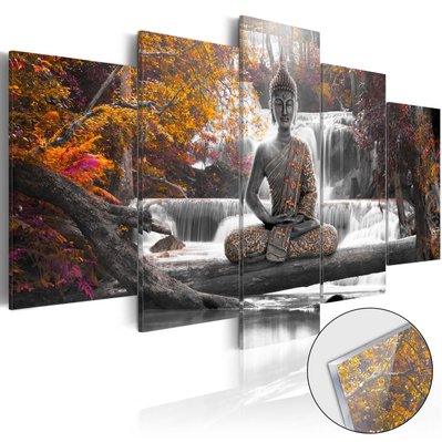 Tableaux en verre acrylique décoration murale en 5 panneaux motif Bouddha d'automne 200x100 cm TVA110105 - TVA110105 - 3001523669603