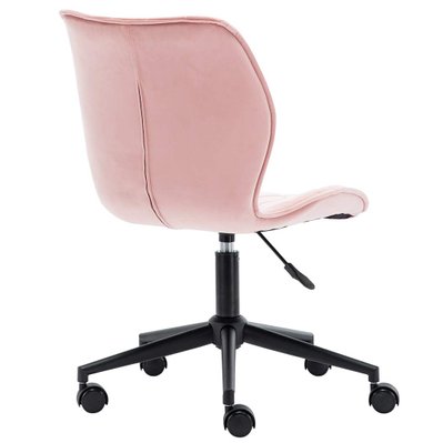 Chaise fauteuil de bureau en tissu velours rose hauteur réglable BUR09082 - BUR09082 - 3000123482841