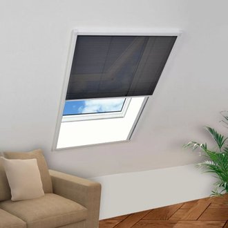 Moustiquaire plissée pour fenêtre Aluminium 80 x 120 cm DEC022162