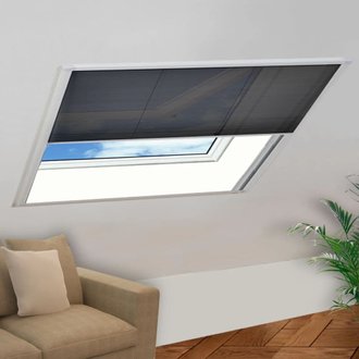 Moustiquaire plissée pour fenêtre Aluminium 130 x 100 cm DEC022164