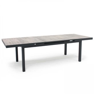 Table à manger rectangulaire extensible bois grisé - Bois grisé