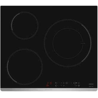 Table de cuisson induction 60cm 3 feux 7400w noir  - BRANDT - bpi1639kx