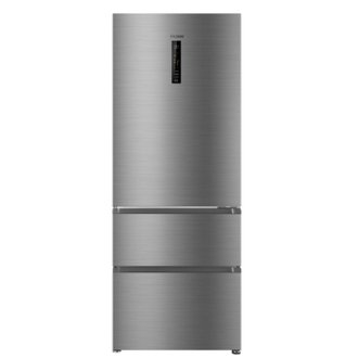 Réfrigérateur combiné 60cm 348l no frost silver  - HAIER - htr3619fnmn
