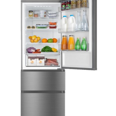 Réfrigérateur combiné 60cm 348l no frost silver  - HAIER - htr3619fnmn - 169029 - 6901018077739