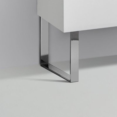 Jeu de 2 pieds design pour meubles suspendus finition chromée - CABINET-FEET - 3760253892049