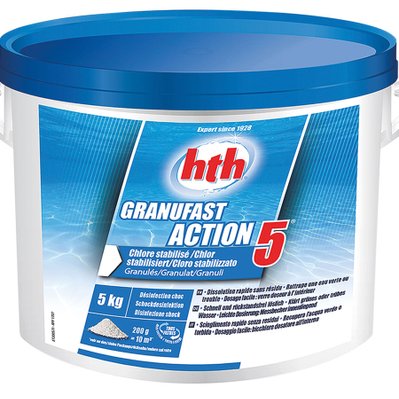 Chlore choc multifonction Granufast 5 actions 5 kg - HTH - 35684 - 3521686006461