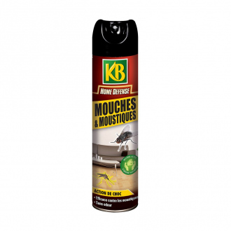 Insecticide spécial mouches & moustiques KB Home Defense - aérosol 400 ml