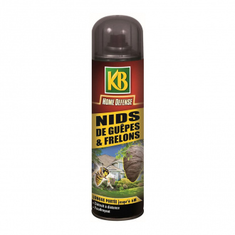 Insecticide spécial nids de guêpes & frelons KB Home Defense - aérosol 500 ml 
