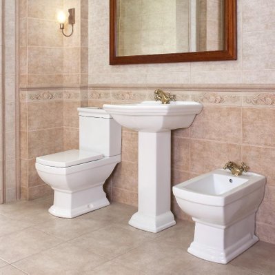 Toilette WC rétro DERBY en céramique - KLEOPATRA-11-1/2 / KLEOPATRA-11-2/2 - 5907548101235