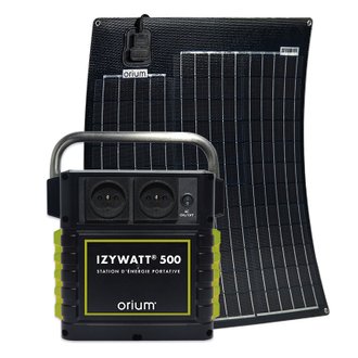 Pack station d'énergie IZYWATT 500  + panneau solaire 50W