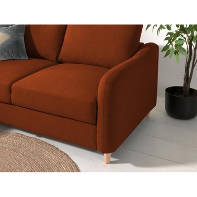 Will - canapé d'angle convertible - 5 places - style scandinave - gauche - Rouille - 848_5660 - 3701061718435