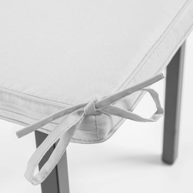 Galette de chaise polyester écru 40 x 40 cm - 104352 - 3663095022165