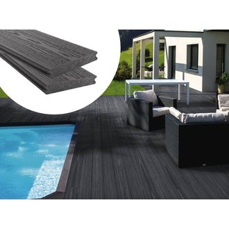 Pack 15 m² - Lames de terrasse composite co-extrudées - Gris