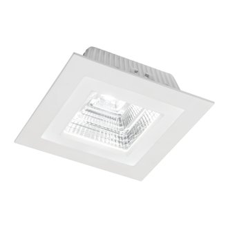 Spot LED Encastré Carré  à double allumage 15W + 3W 4000K Blanc