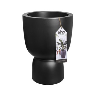 Pot de fleurs rond en plastique extérieur/intérieur Ø 41 cm Elho Pure Coupe noir
