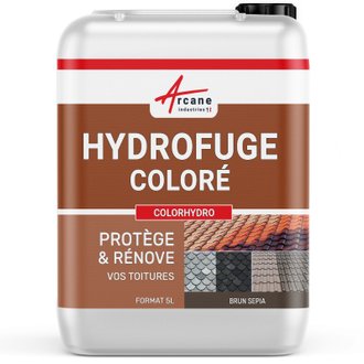 Hydrofuge Coloré Tuile et Toiture - COLORHYDRO 5 L (jusqu a 20m²) - Brun Sepia (Ral 8014)