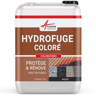 Hydrofuge Coloré Tuile et Toiture - COLORHYDRO 20 L (jusqu à 80m²) - Ardoise (ral 9004)