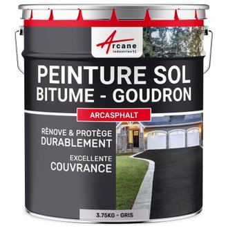 Peinture Bitume, Goudron, Enrobé - ARCASPHALT 3.75 Kg pour 7.5m2 en 2 couches - Gris
