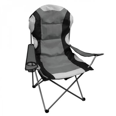 Chaise de camping pliable + Sac de transport - Gris - EGK451 - 3662348023379