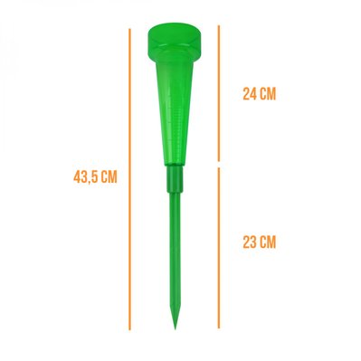 Pluviomètre en plastique 43.5 cm avec piquet de fixation - Graduation 39 mm - Vert - EGK1173 - 3662348031220