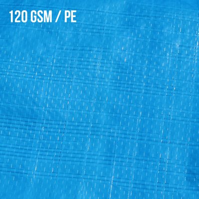 Tapis de sol et de protection bleu pour piscine 5 m x 5 m - EGK1303 - 3662348030568