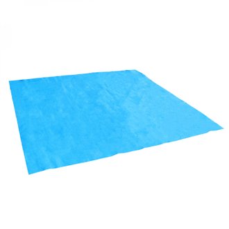 Tapis de sol et de protection bleu pour piscine 4 m x 4 m
