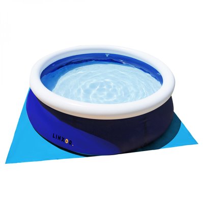Tapis de sol et de protection bleu pour piscine 4 m x 4 m - EGK1302 - 3662348030575