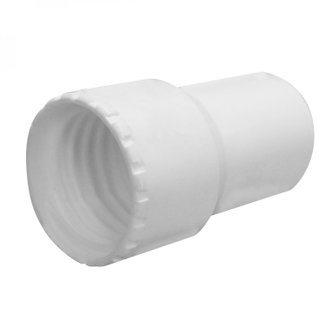 Embout en PVC pour tuyau flottant de piscine - Diam 32 mm - Blanc