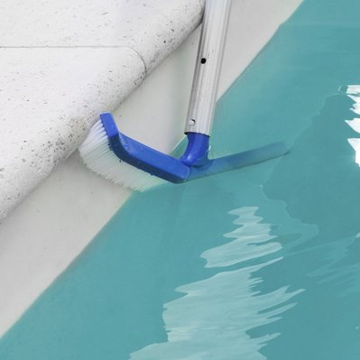 Tête de brosse paroi 45 cm bleu pour piscine adaptable sur manche standard ou télescopique - EGK913 - 3662348028008