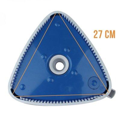 Tête de balai aspirant triangulaire bleu pour manche standard ou télescopique - EGK1209 - 3662348031862