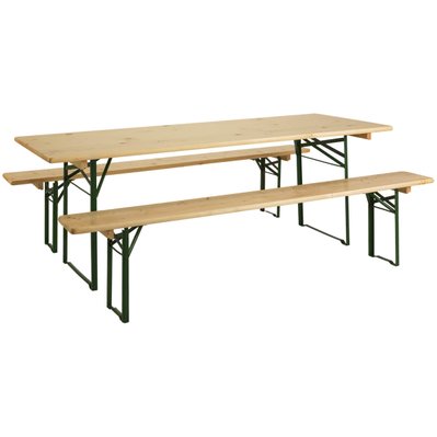 BRASSEURS - Table pique-nique - L220 x l80 x h75.6 - 0100546 - 3443440100546
