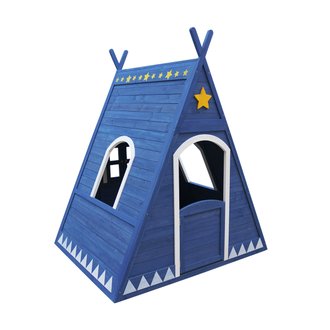 Tipi cabane pour enfant en bois peint