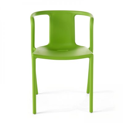 Lot 4 chaises plastiques polypropylène vert - 106674 - 3663095043917