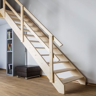 Escalier de meunier pour cage d'escalier : 75 x 163 cm