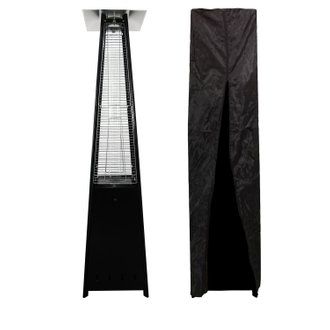 KOHALA - Parasol Chauffant Pyramidal Acier Noir